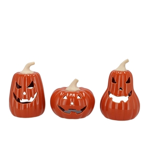 Jolie Scottish Orange Pumpkin T-light 13x13x19cm Nm