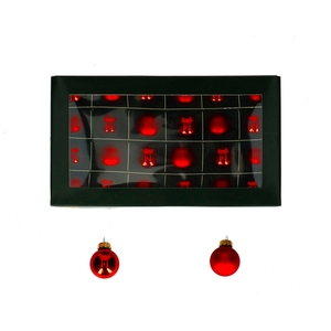 Kerstbal Bal  25mm combi x24