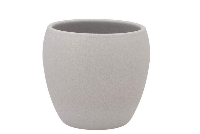 Vinci Matt Grey Flower Pot 14x13cm Nm
