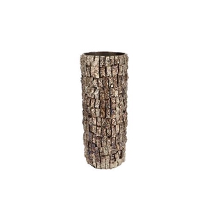 Nepal Iron Pot Birch Mosaic 13x13x36cm Nm