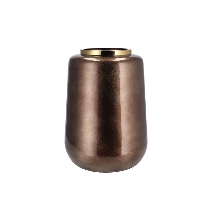 <h4>Julie Majestic Green Vase Cilinder Iron 33x32x40cm</h4>