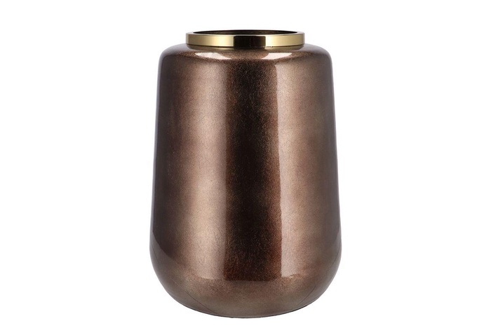 <h4>Julie Majestic Green Vase Cilinder Iron 33x32x40cm</h4>