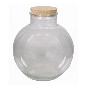 Glass Terrarium Ball vase+cork d13/31*30cm