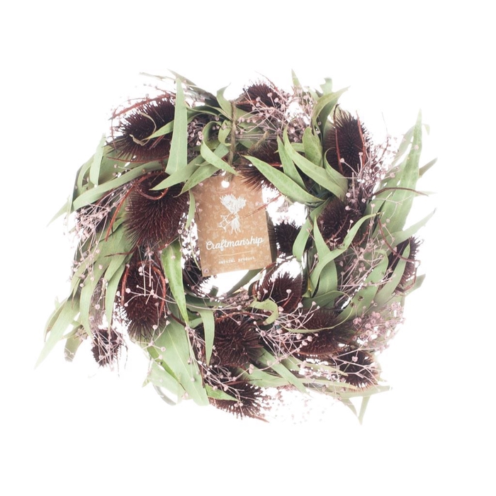 <h4>Wreath Chardon red 30cm natural</h4>