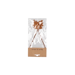 Pick Rusty Oak Leaf Metal 5x17cm P/4
