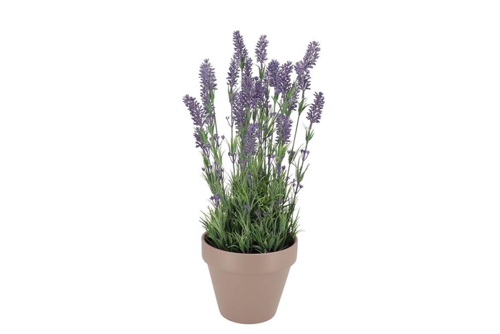 Silk Lavender Purple Pot Terra L 32x32x53cm