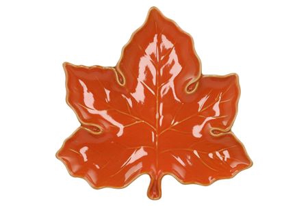 <h4>Leaf Maple Plate Orange 24x24x4cm</h4>