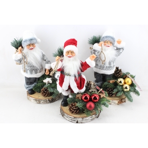 arr5 Kerst MB - Hout schijf kerstman x5 mix