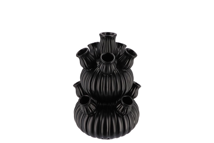 <h4>Amsterdam Black Tulip Vase Bubbles 20x30cm Nm</h4>