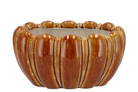 <h4>Inga Brown Pot Oval Active Glaze 29x20x15cm Nm</h4>