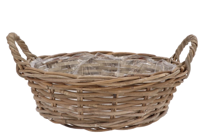 Rattan Kuboo Basket Low Ears 40x13cm