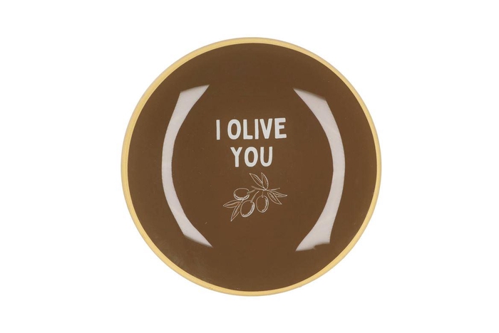 <h4>Plate Round I Olive You 18x18x2cm</h4>