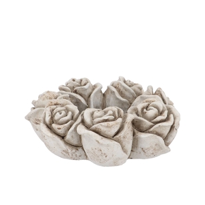 Concrete Antique Rose Wreath Pot 24x24x9cm