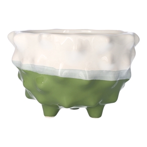 Planter Spike d18.4xh12 green \\ white