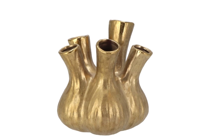 Aglio Gold Vase 17x20cm