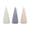 Candle Frosty X-mas Tree Grey Mix 9x20cm Ass