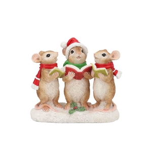 Wonderland Red Mouses Deco 20x9x17cm