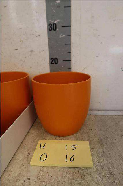 <h4>KERAMIEK POT ORANJE D16XH15</h4>