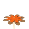 Pick flower kraft 8cm+50cm stick orange