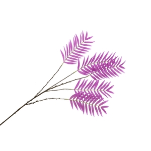 Silk Palm Leaf Purple 125cm Nm