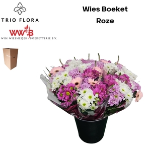 Boeket Wies Aqua Box Roze