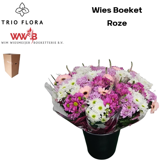 <h4>Boeket Wies Aqua Box Roze</h4>