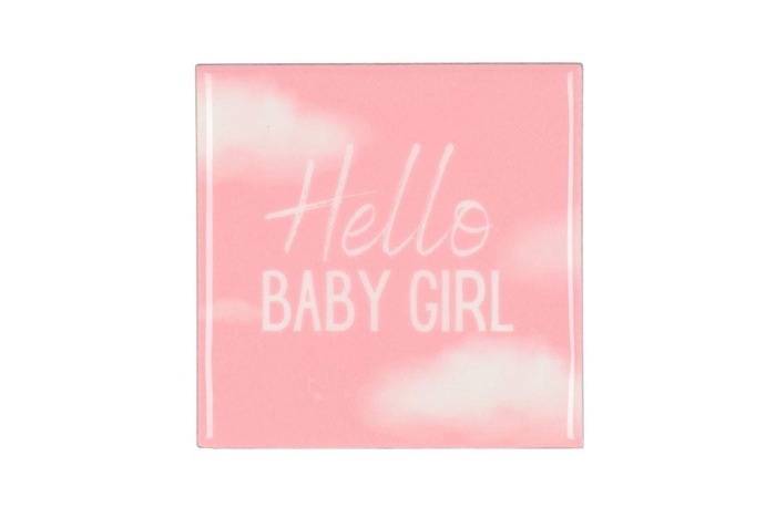 Tile Baby Girl Pink 10x10x1cm Nm