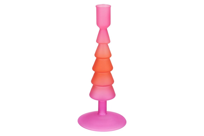 Nova Fuchsia Candle Holder Tricolor 9x9x22cm