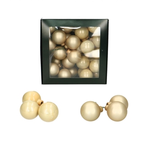 Kerstbal Bal/draad 40mm combi x36