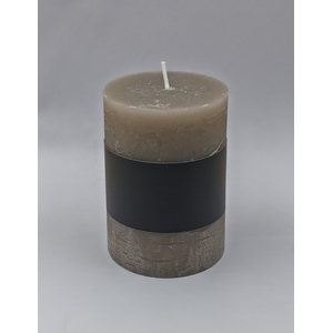 DF11-731280500 - Pillar candle Lucian d6.8xh9.5 rustic sand