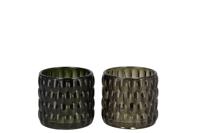 <h4>Jazz Green T-light Bubble Ass 8x7cm</h4>