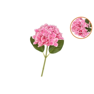 Silk Hydrangea Pink 14x45cm Nm
