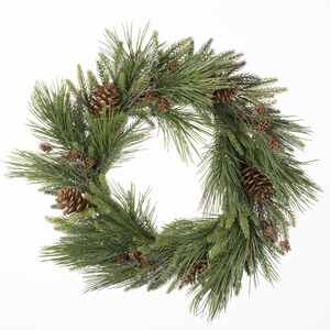 AF Wreath Pine Cone D60cm Gree