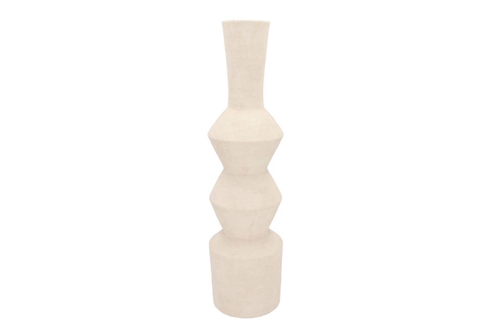 <h4>Lisboa White Vase Sparkle 16x16x59cm Nm</h4>