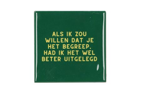 <h4>Tile Als Ik Zou Willen Green 10x10x1cm</h4>