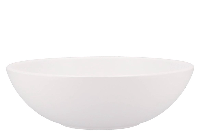 <h4>Vinci Matt White Bowl Low 30x9cm</h4>