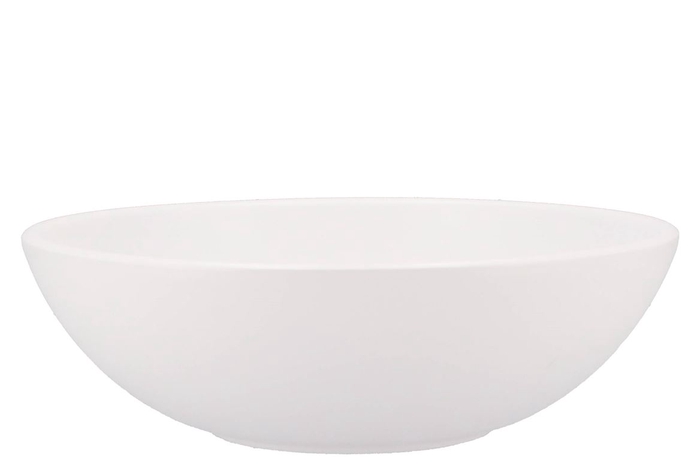 Vinci Matt White Bowl Low 30x9cm