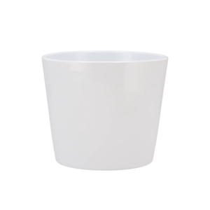 Ceramic White Shiny Pot 15cm