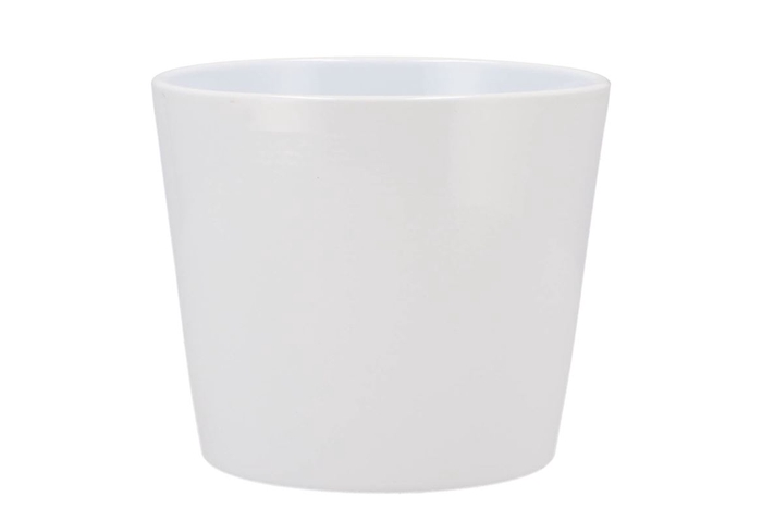 <h4>Ceramic Pot White Shiny 15cm</h4>