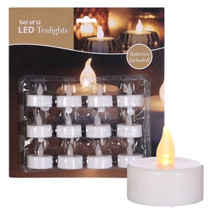 Candle LED tea light x12 batterie incl.