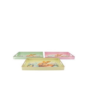 Melamine Pastel Plate Rectangle Ass 40x26x4cm