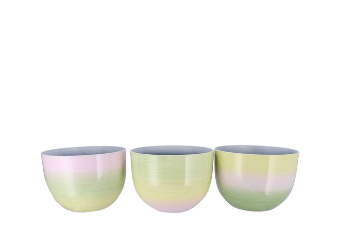 <h4>Melamine Rainbow Pastel Pot Ass 32x23cm</h4>