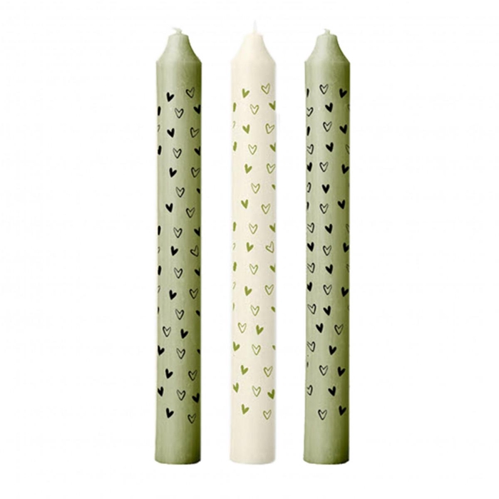 <h4>Kaars Hearts d2.2*20cm x3 ass.</h4>