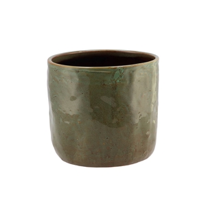 Iron Stone Green Glazed Pot 19x17cm