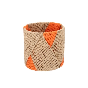 Gaby Orange Candle Stand 14x14cm Nm