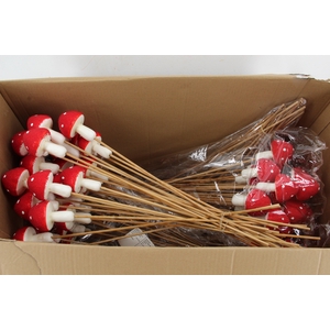 Stick Sugar Mushroom 9cm Red