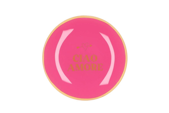 <h4>Plate Round Ciao A More 18x18x2cm</h4>
