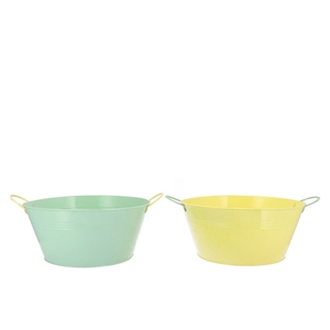 Zinc Basic Pastel Green/yellow Ears Bowl 30x14cm