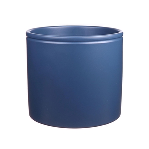 DF03-883750100 - Pot Lucca1 d23.3xh21.5 blue matt