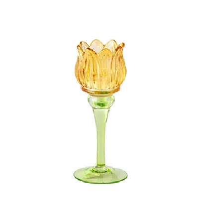 <h4>Theelichth. Tulp glas d08*19cm</h4>